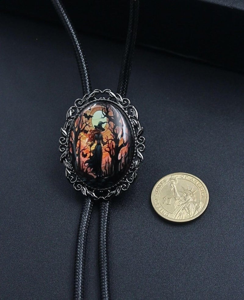 PEARLY JUN Bolo Tie for Women Men Flower Rose Western Cowboy Brown Leather Country Style String Vest Gifts - Image 2